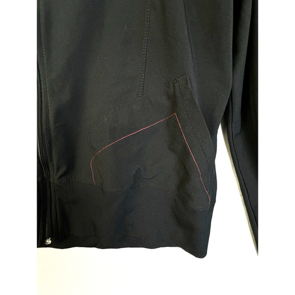 Nike Track Jacket Women XL Black Red Full Zip Activewear Runner Stretch Outdoors - Picture 5 of 10